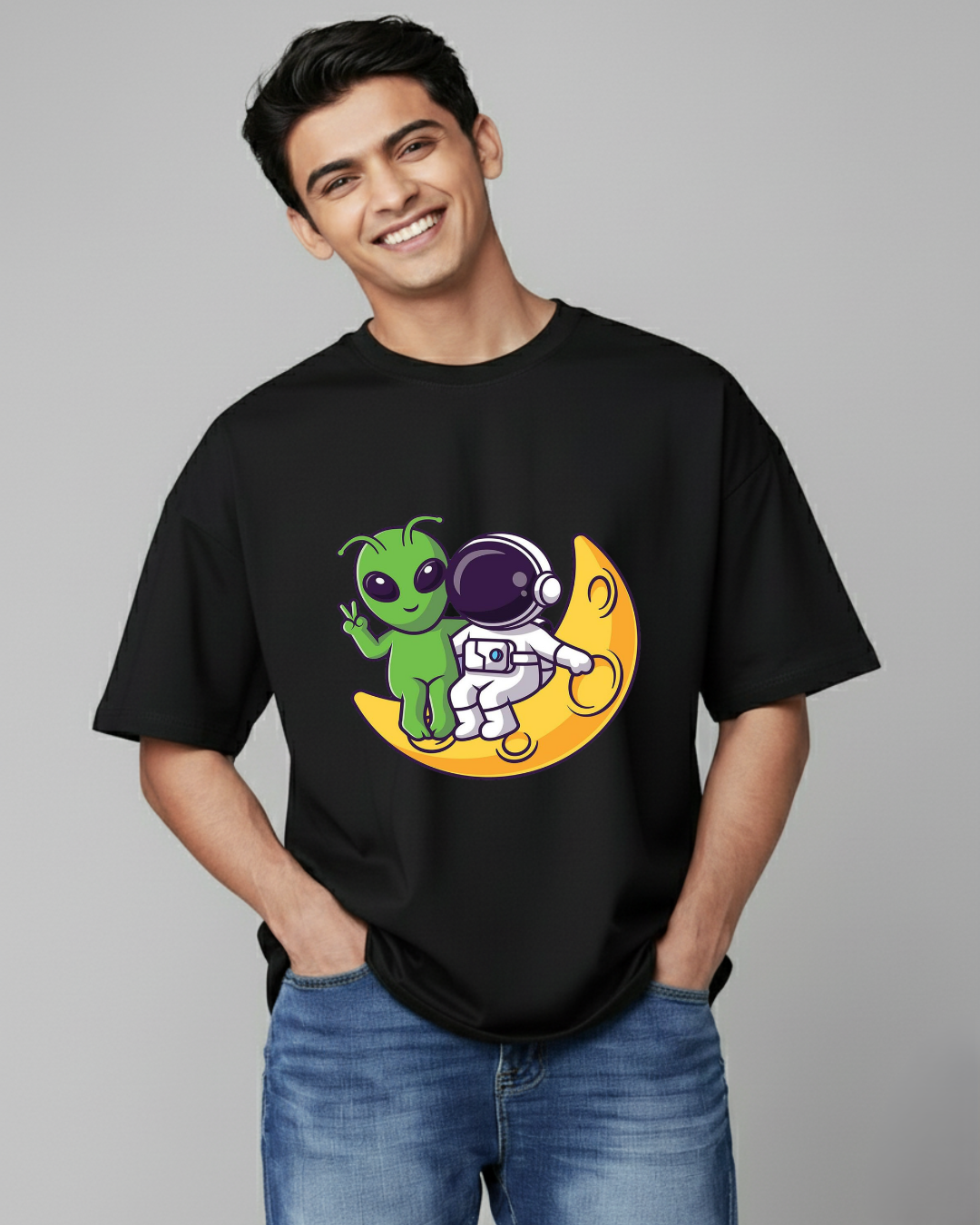 Siyalta – Galactic Friends | Oversized T-Shirt, Short Sleeve, Casual Fit