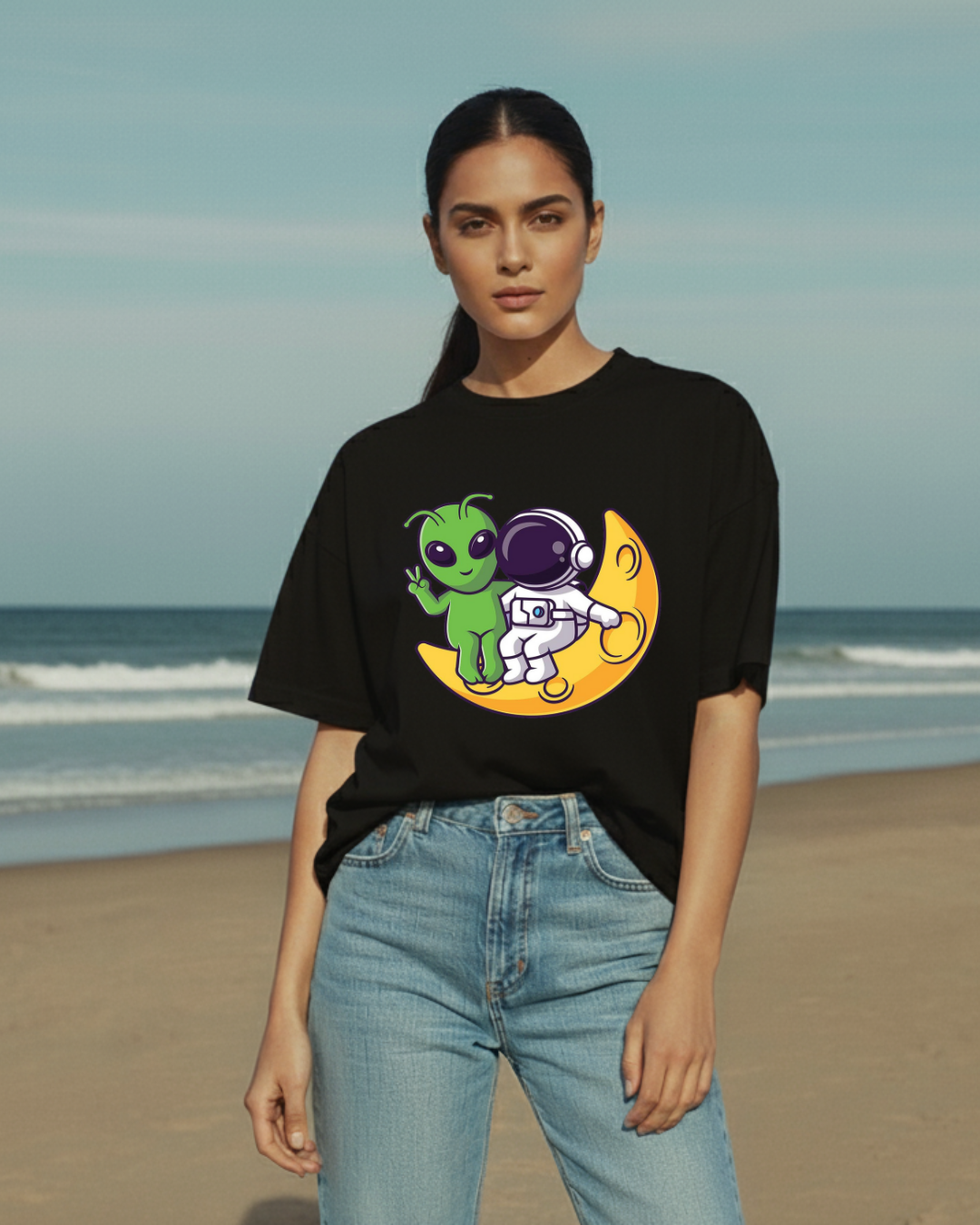 Siyalta – Galactic Friends | Oversized T-Shirt, Short Sleeve, Casual Fit