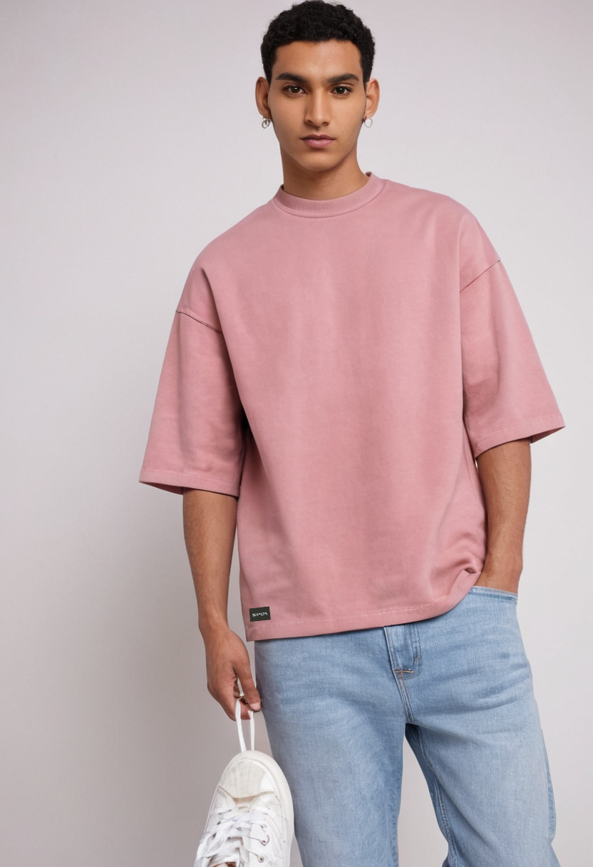 Siyalta – Baby Pink | Oversized T-Shirt – baby pink, Short Sleeve, Casual Fit