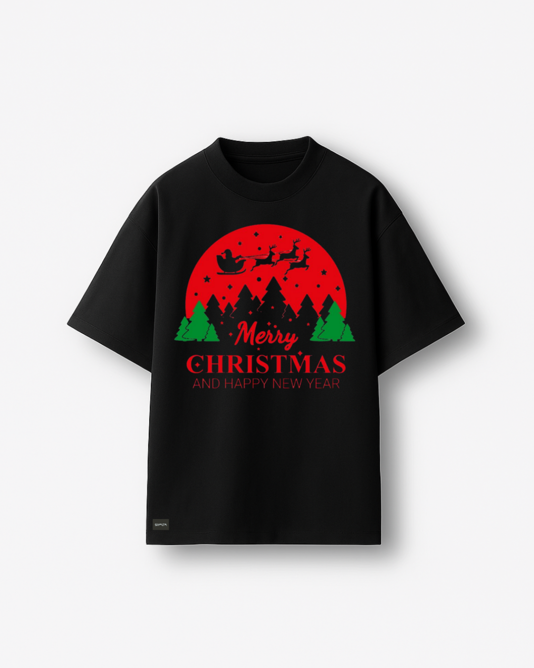 Siyalta – Red Moon Sleigh Ride | Oversized T-Shirt, Short Sleeve, Casual Fit