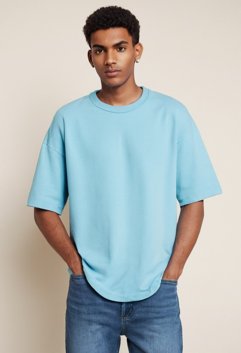 Siyalta – Ocean Blue | Oversized T-Shirt – ocean blue, Short Sleeve, Casual Fit