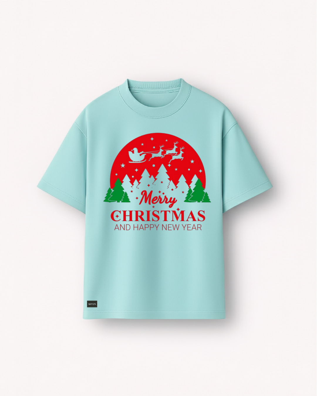 Siyalta – Red Moon Sleigh Ride | Oversized T-Shirt, Short Sleeve, Casual Fit