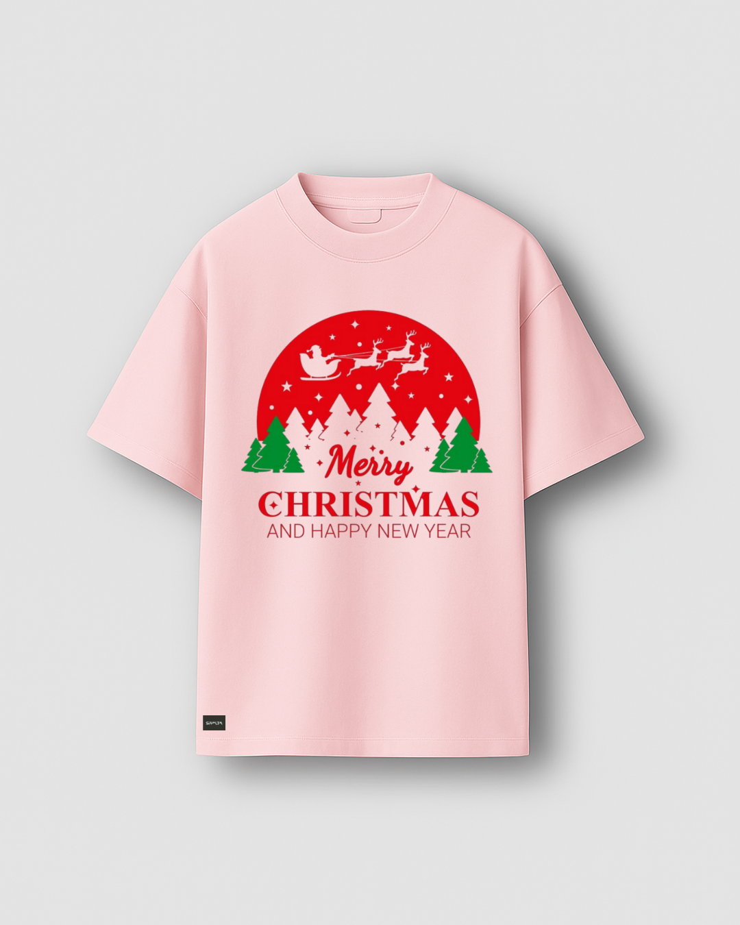 Siyalta – Red Moon Sleigh Ride | Oversized T-Shirt, Short Sleeve, Casual Fit